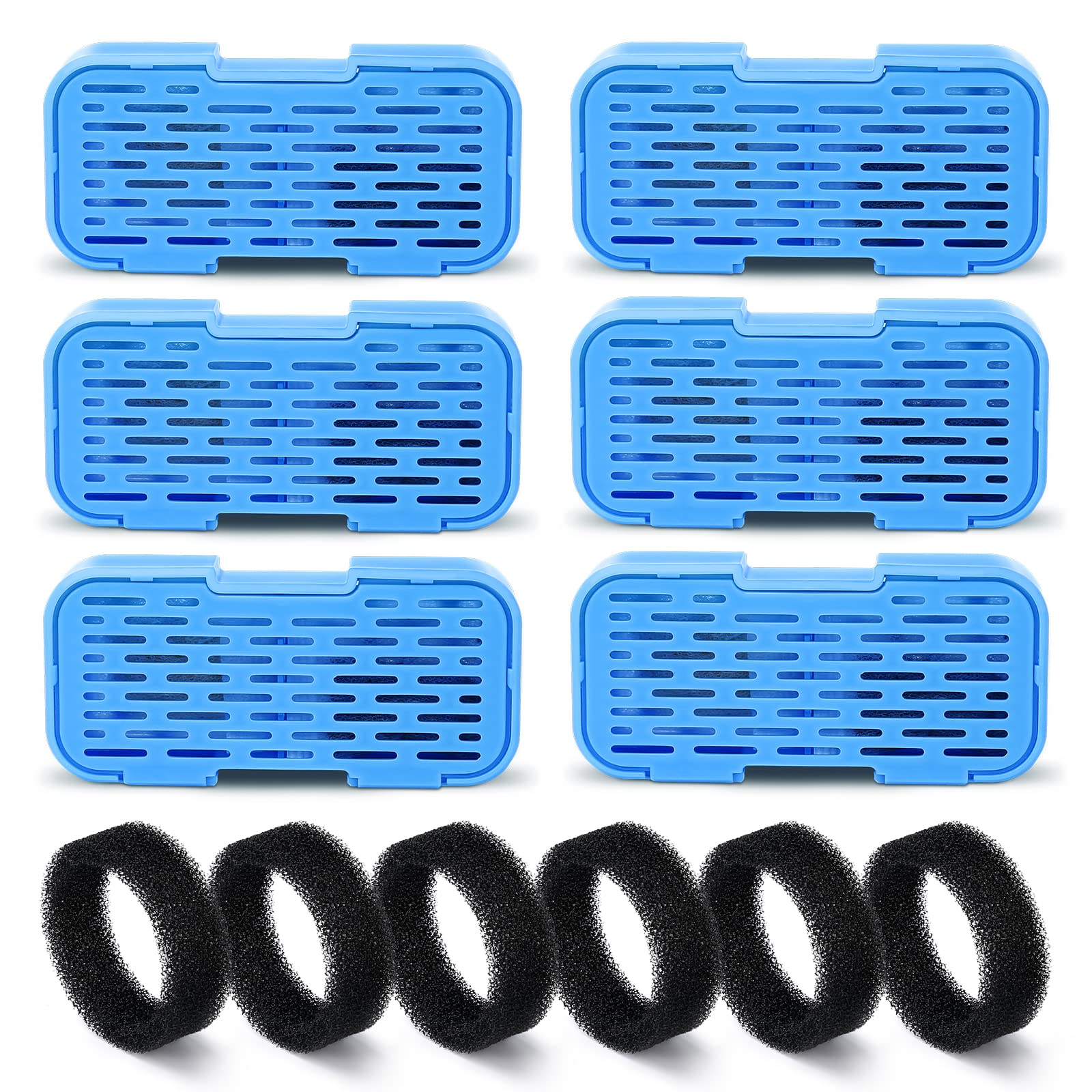 UIOOQ cat fountain filter package with six filters and six sponges for replacement