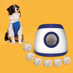 UJQW AutoDog Ball Launcher large blue front view ideal for indoor fetch sessions.