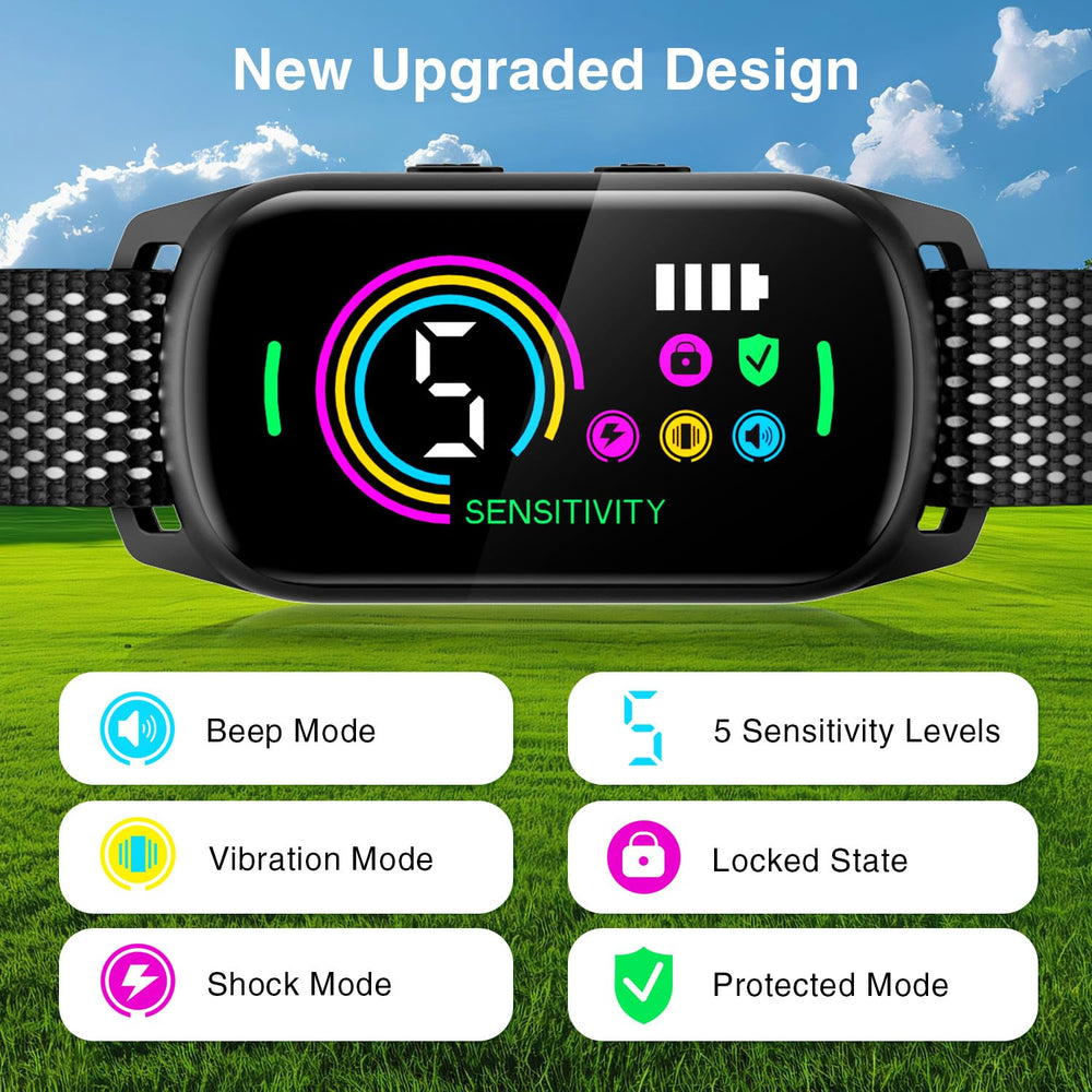 UJYOIIY bark collar with 20 day battery and magnetic charging for weather resilience