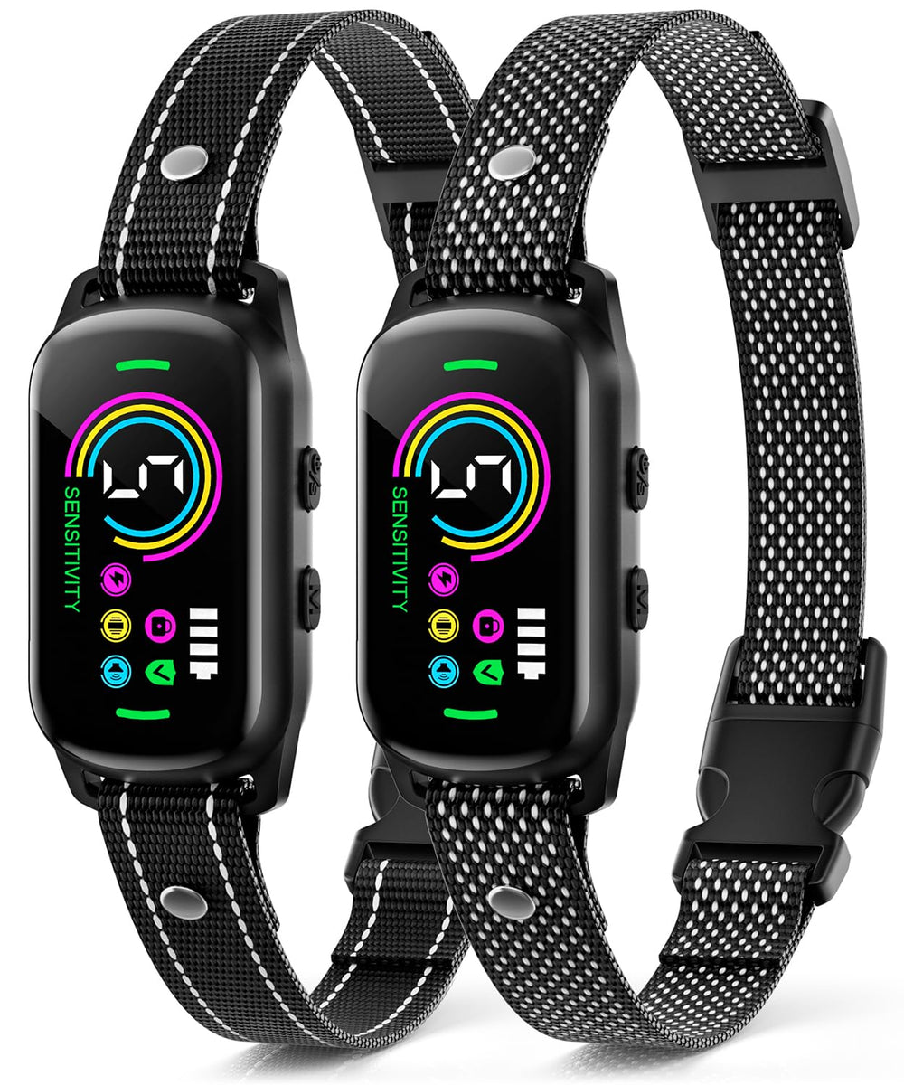 UJYOIIY bark collar pack back view showing adjustable fit for all dogs