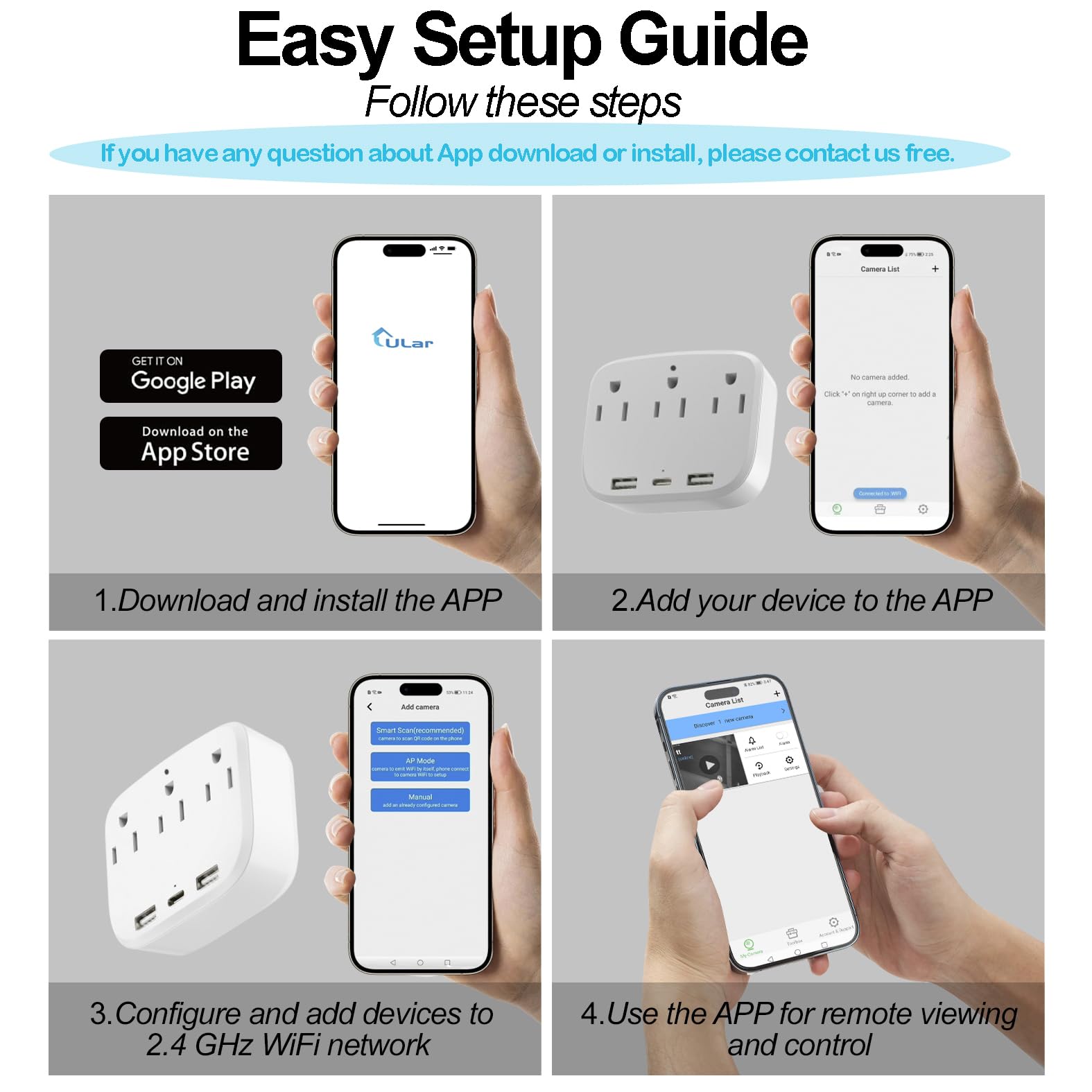 ULar multi-port outlet charger keeps devices powered while monitoring