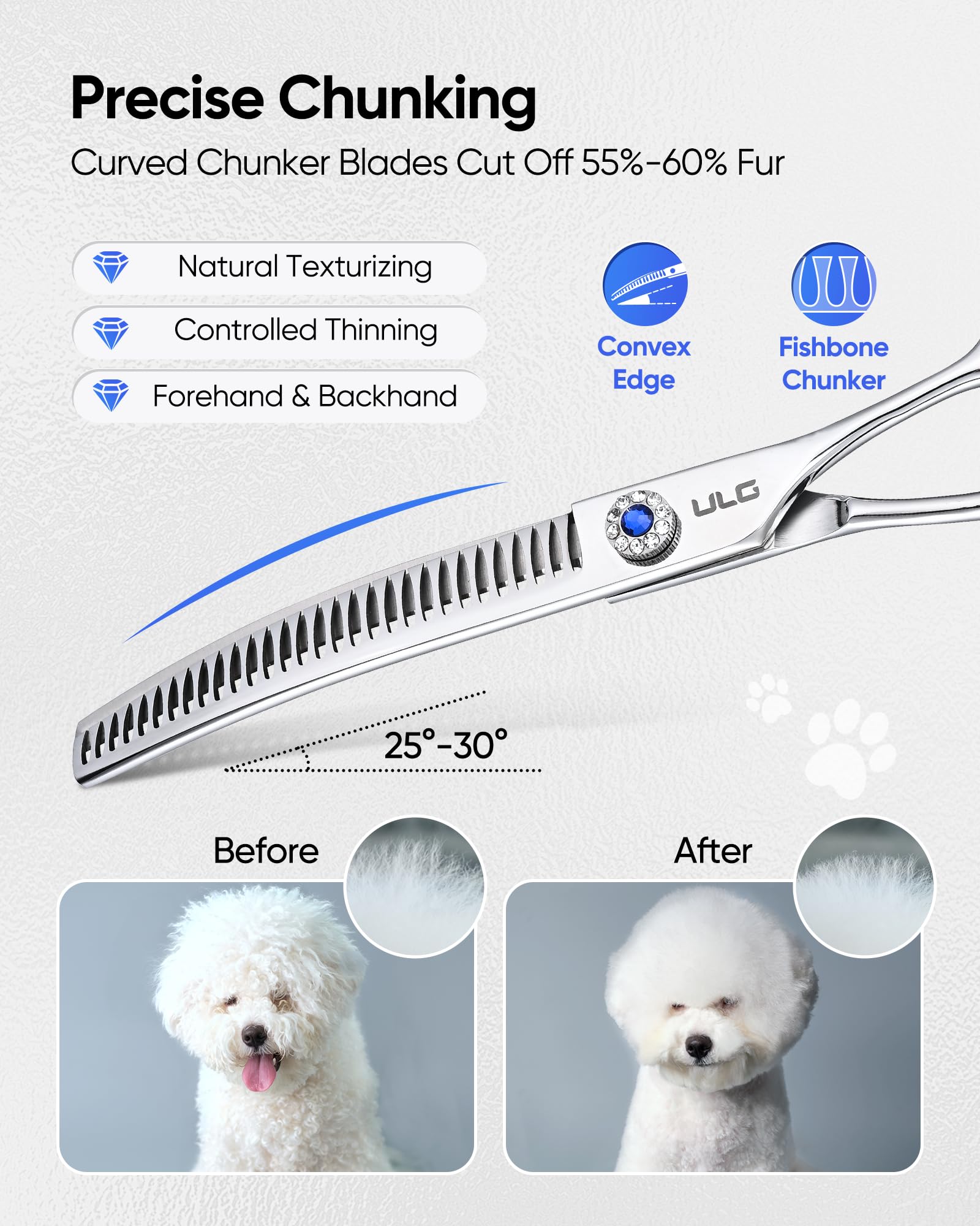 ULG adjustable tension screw detail for easy control and customization