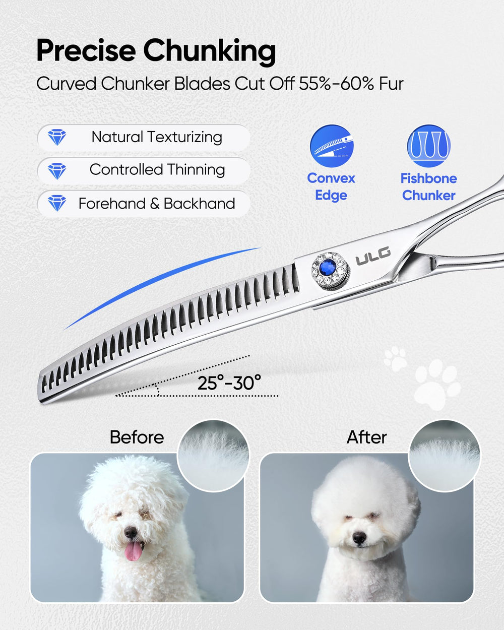 ULG adjustable tension screw detail for easy control and customization