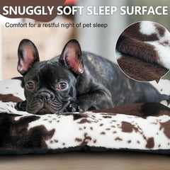 ULIGOTA dog bed crate pad with non-slip bottom stays in place.