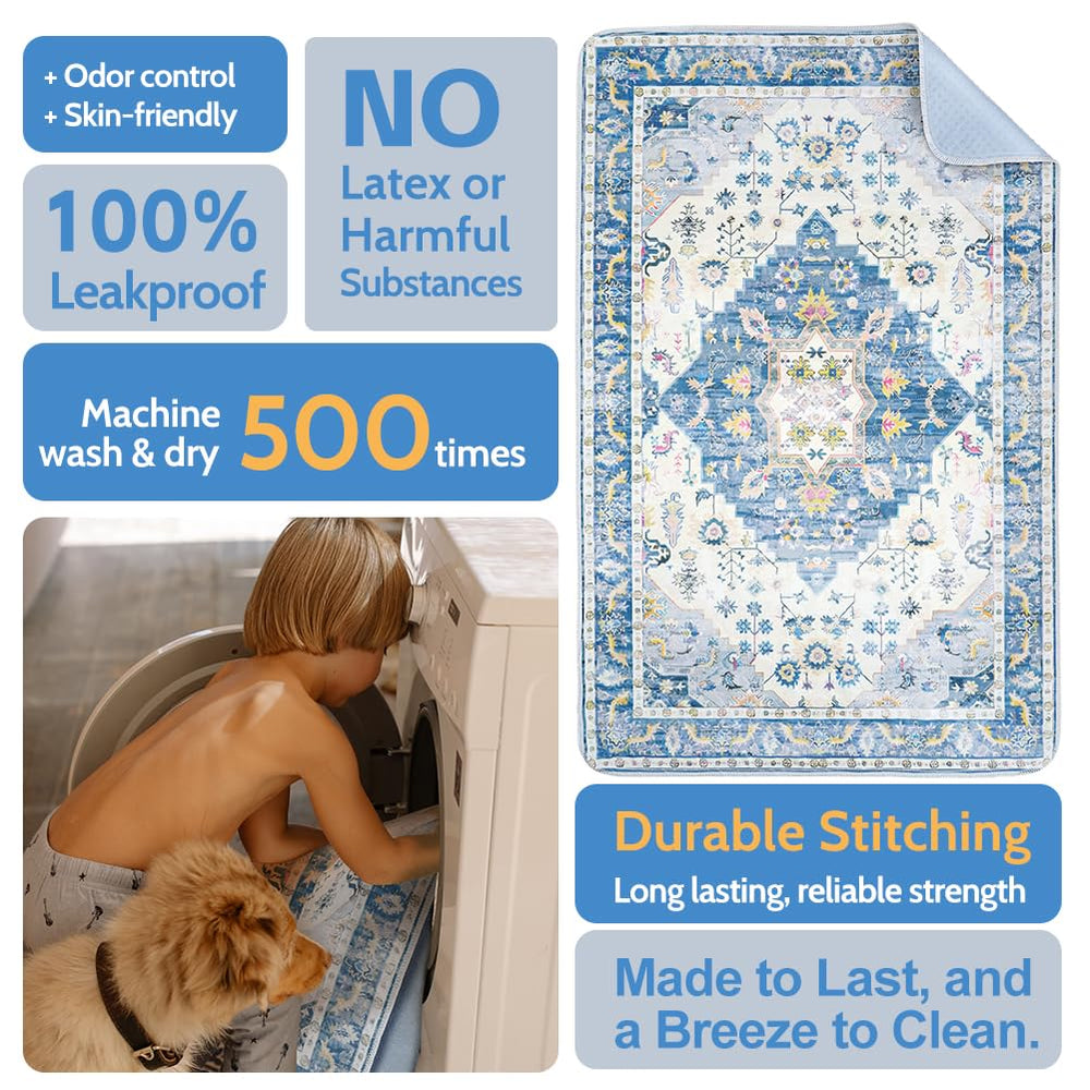 ULIGOTA pee pad anti-leak TPU coating prevents spills during indoor potty training.