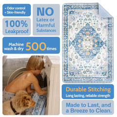 ULIGOTA pee pad anti-leak TPU coating prevents spills during indoor potty training.