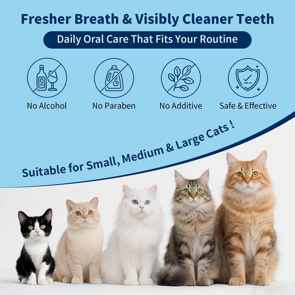 ulroyda cat dental kit cat brushing scene, supports daily oral care routine