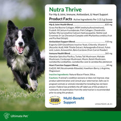 Nutra Thrive includes probiotics and enzymes to support digestion.