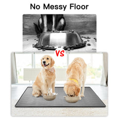 Ultibe dog and cat bowl mat in dark gray blends with home décor.