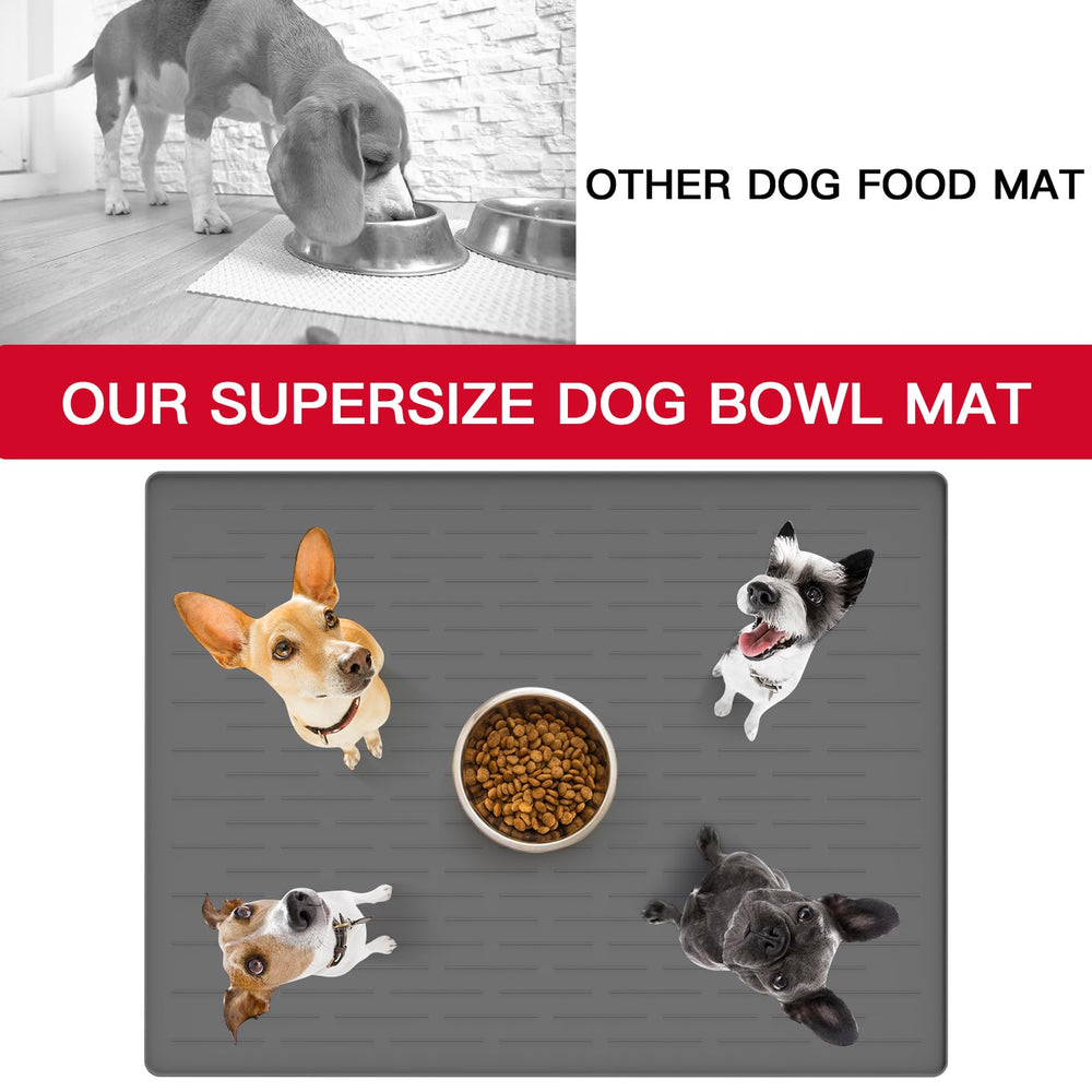 Ultibe foldable dog bowl mat is easy to clean and store.