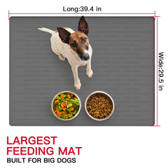 Ultibe silicone dog mat shows waterproof surface for quick cleanup after meals.