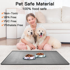 Ultibe dog and cat bowl mat easy to clean and rinse.