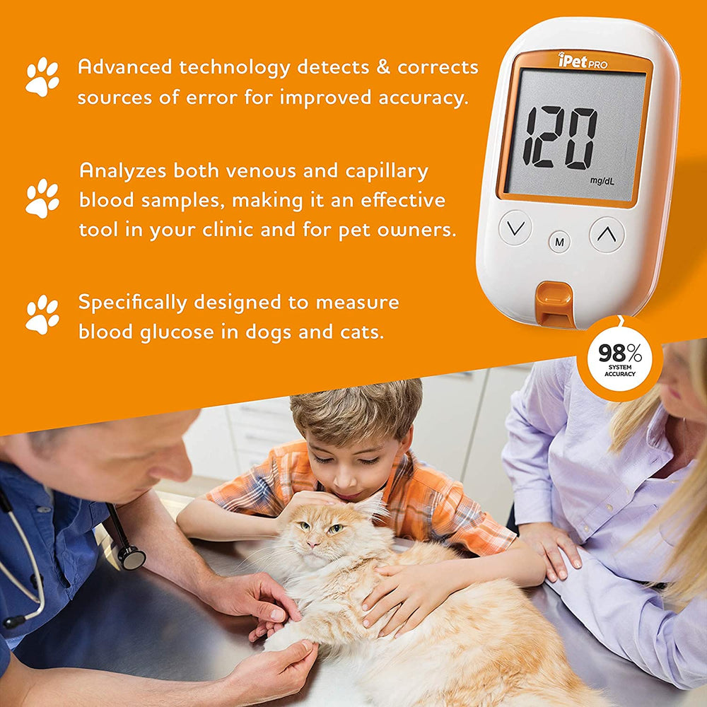 UltiCare iPet Pro home care setup with meter and strips for convenience.