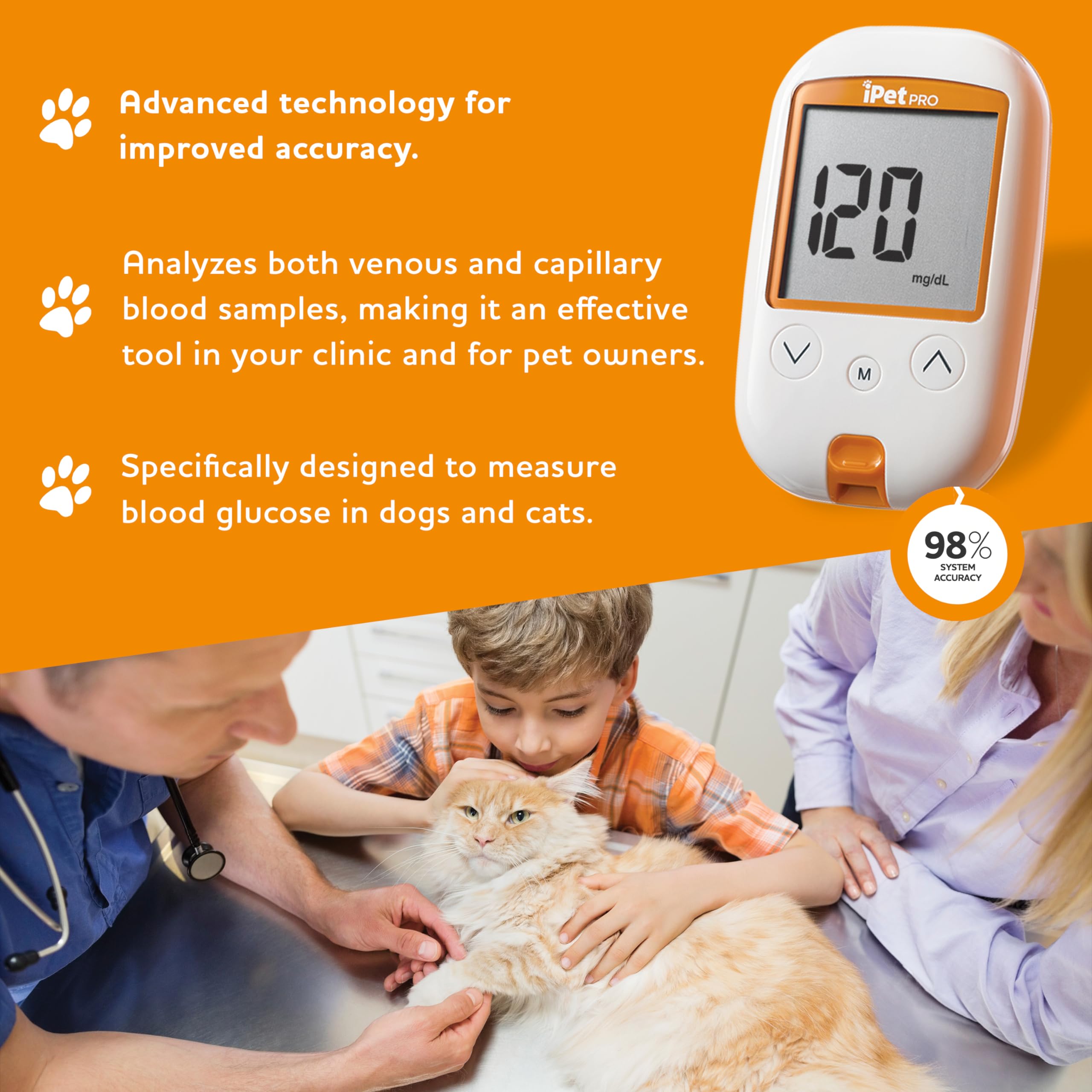 UltiCare iPet Pro 28G lancets support gentle blood sampling for dogs and cats.