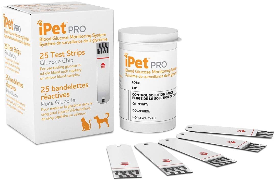 UltiCare iPet PRO test strips packaging for at-home pet glucose checks.