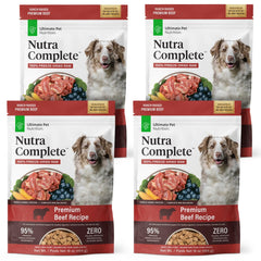 Ultimate Pet Nutrition Nutra Complete freeze-dried beef bites provide convenient, high-protein meals.