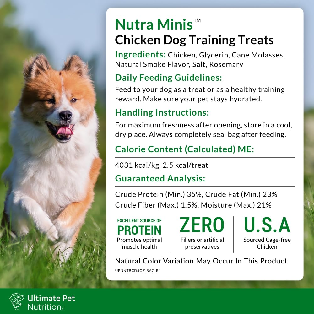 ULTIMATE PET NUTRITION Nutra Minis close-up texture for training appeal