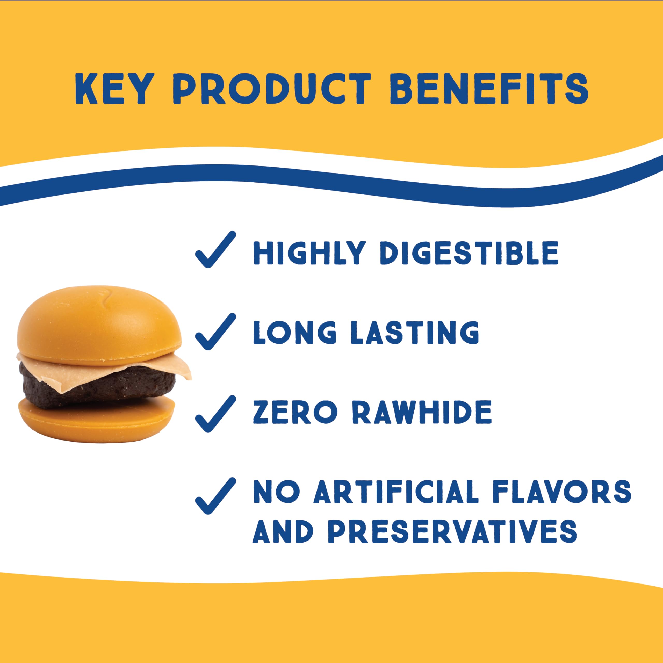 Ultra Chewy Cheeseburgers suitable for large and small breeds