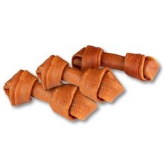 Ultra Chewy turkey tendon knotted bones dog snack long lasting chew for training rewards.