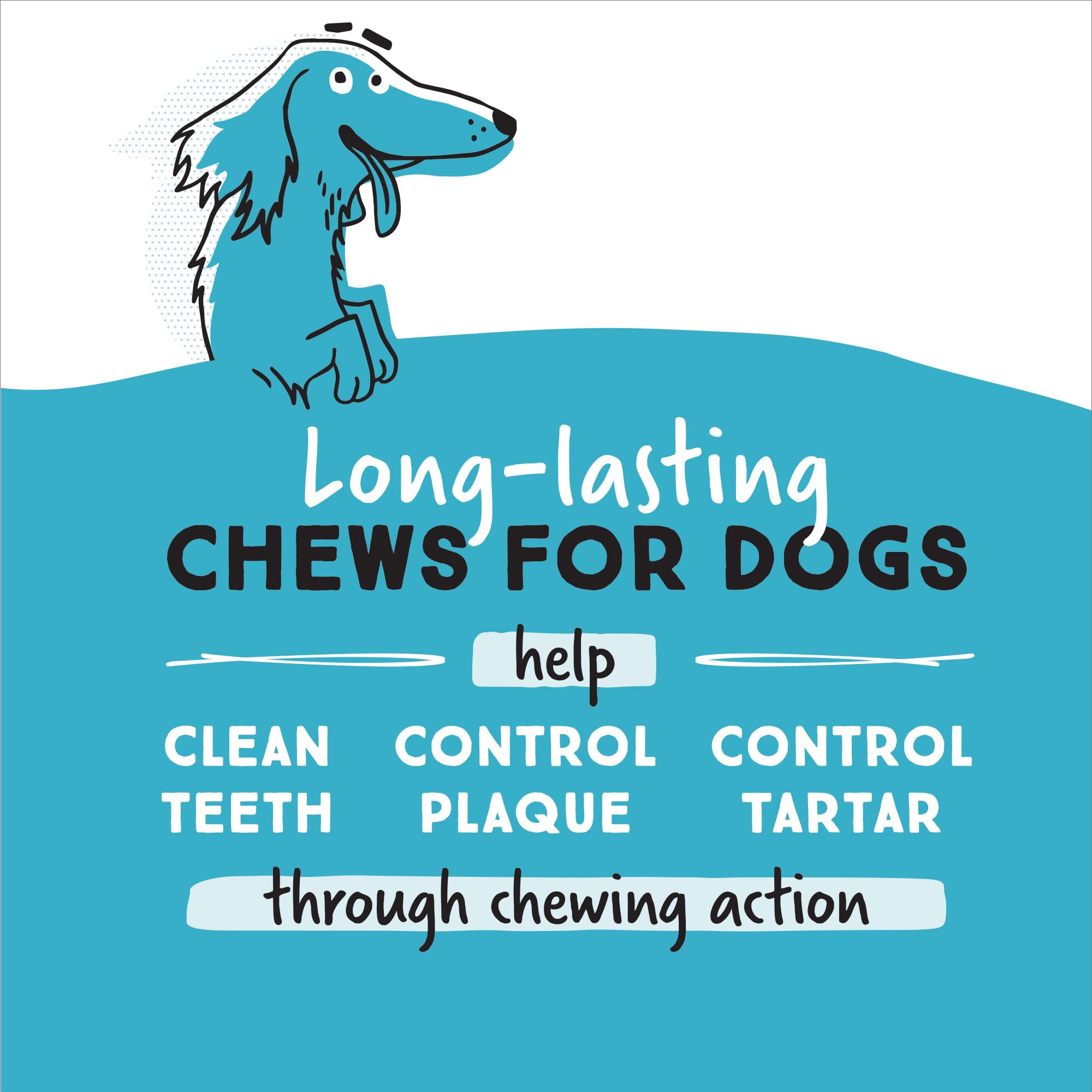 Ultra Chewy Double Treat Bones in action for aggressive chewers.