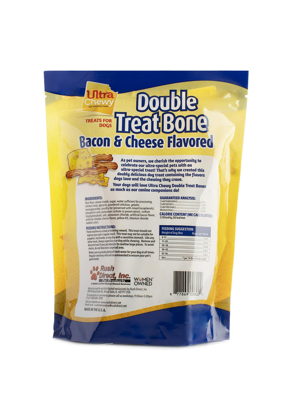 For large and small breeds, Ultra Chewy Double Treat Bones are versatile