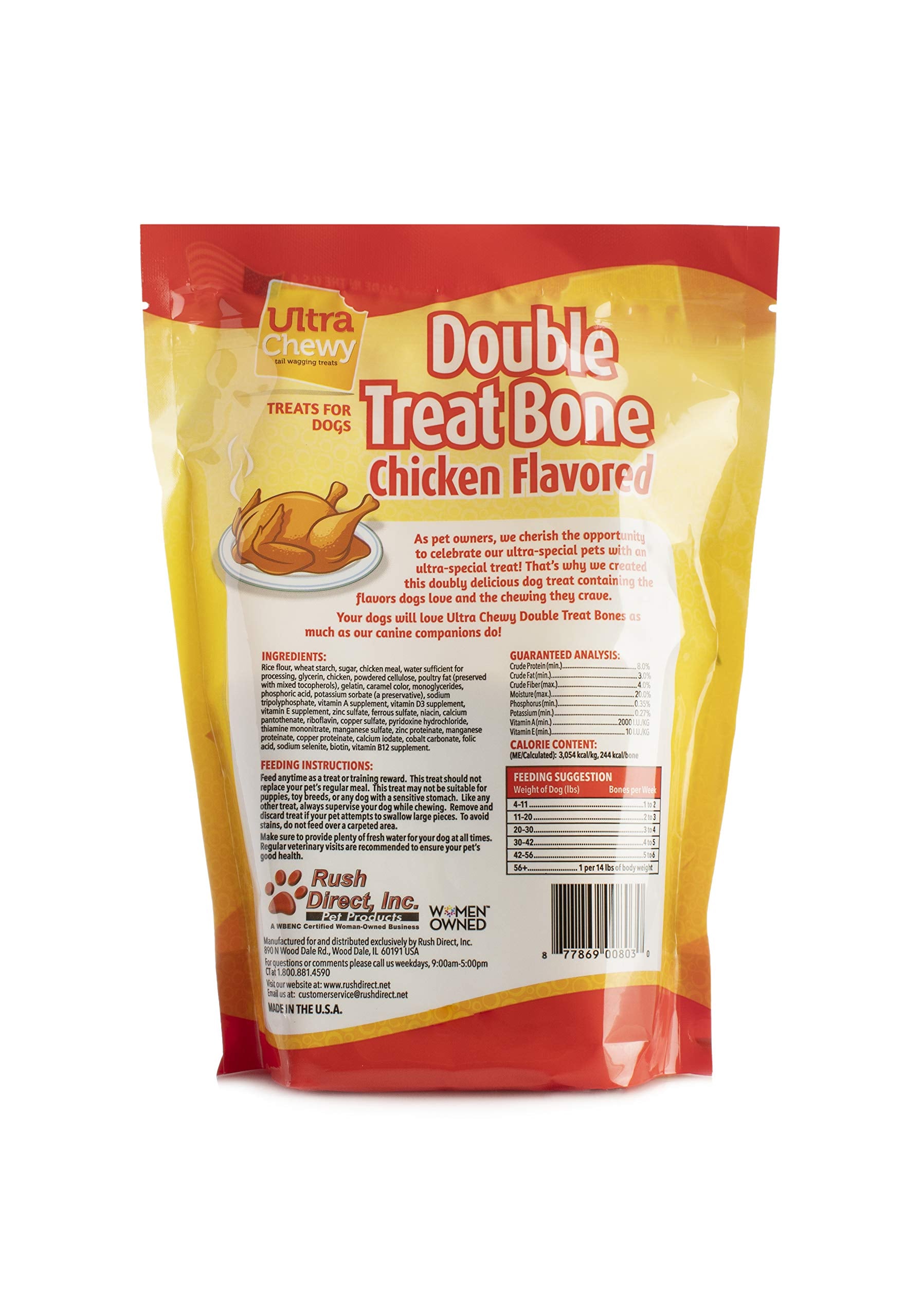 Ultra Chewy Double Treat Bones suitable for large and small breeds with versatility.