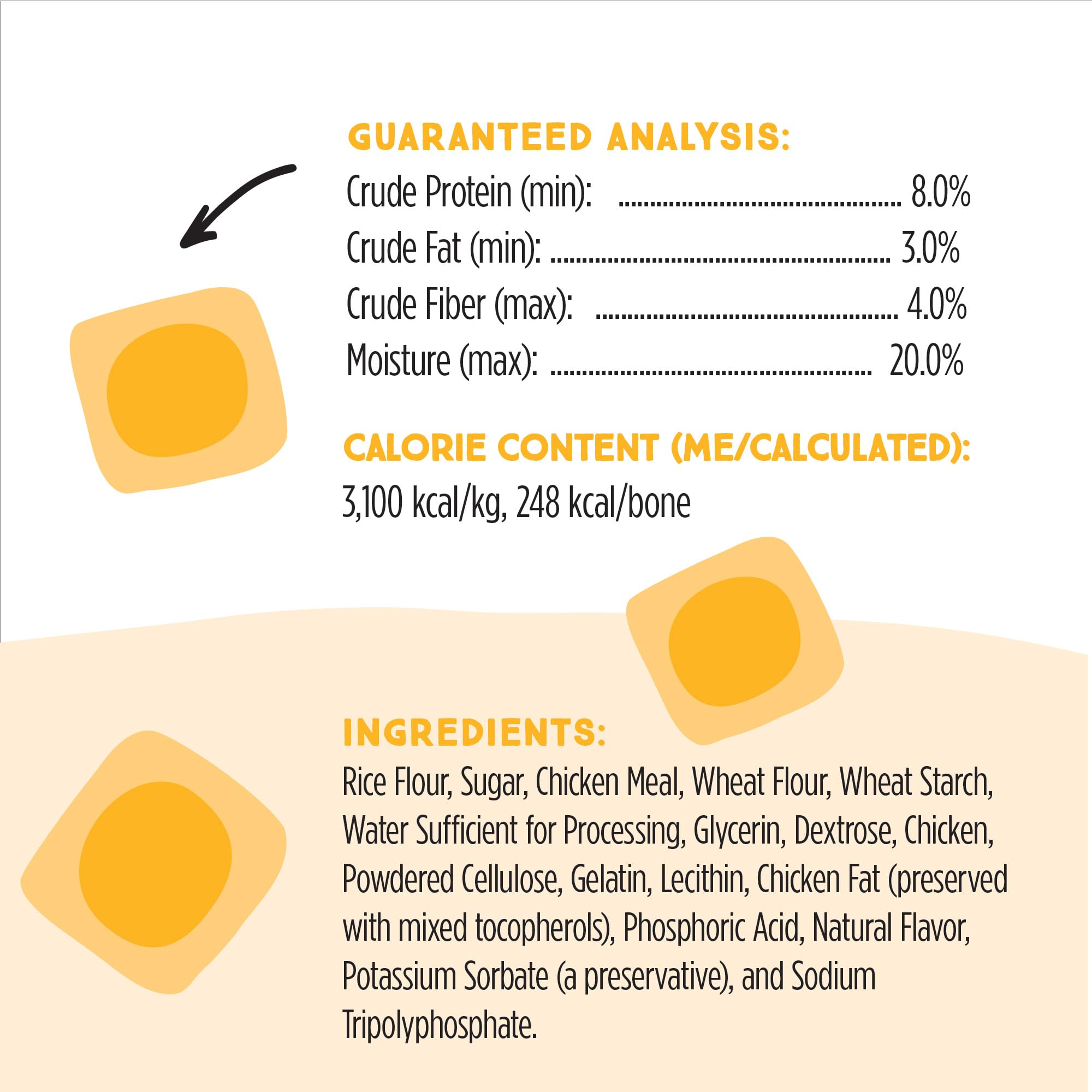 Ultra Chewy Double Treat Bones rawhide-free and digestible formula highlighted.