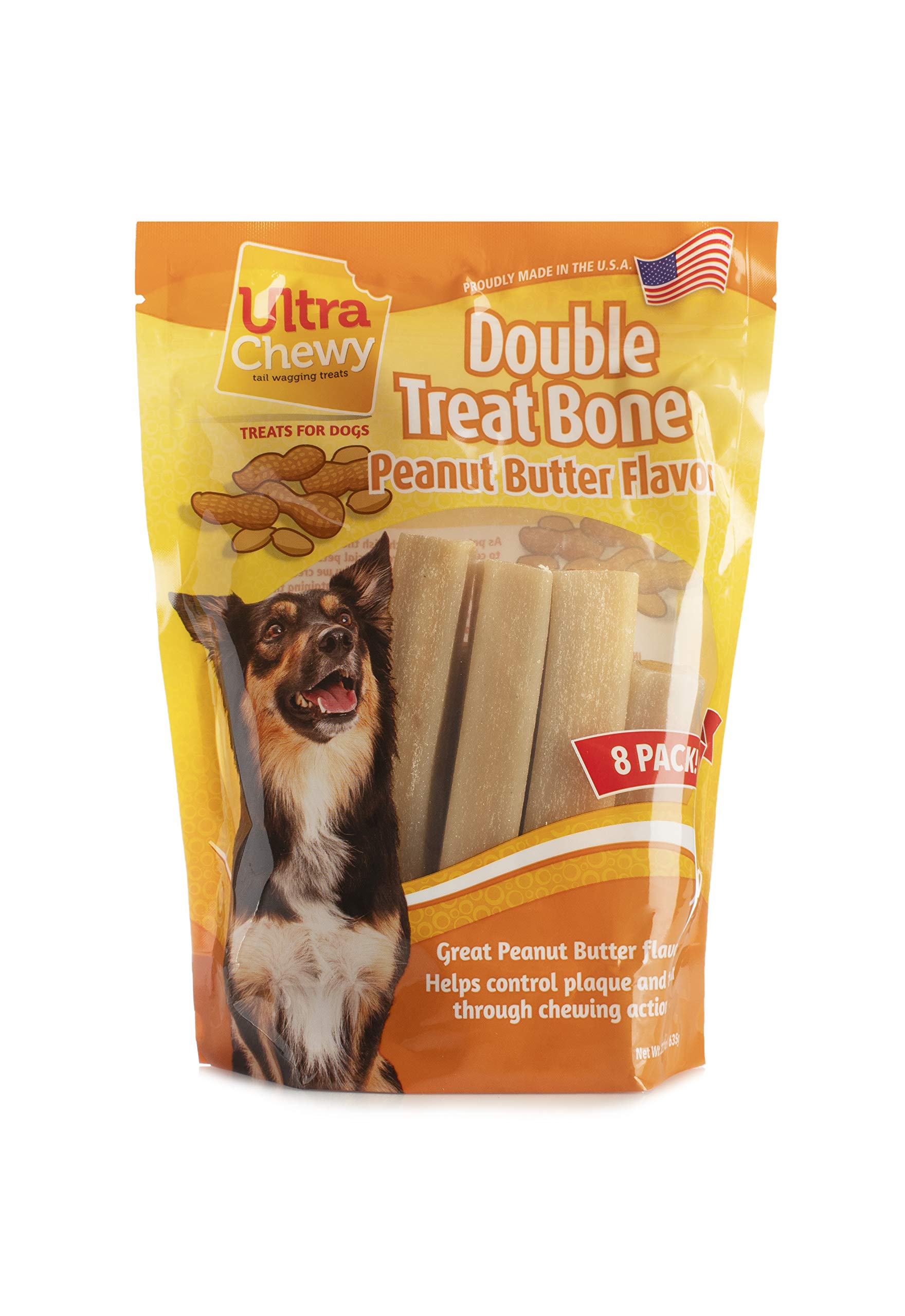 Ultra Chewy Peanut Butter Double Treat Bones small-breed friendly bite with durability
