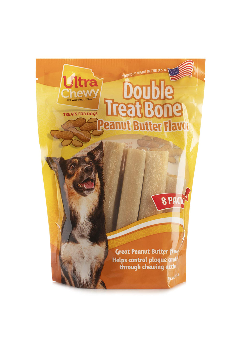 Ultra Chewy Peanut Butter Double Treat Bones small-breed friendly bite with durability