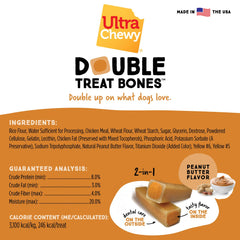 Ultra Chewy Peanut Butter Double Treat Bones USA-made status reassures pet parents seeking quality