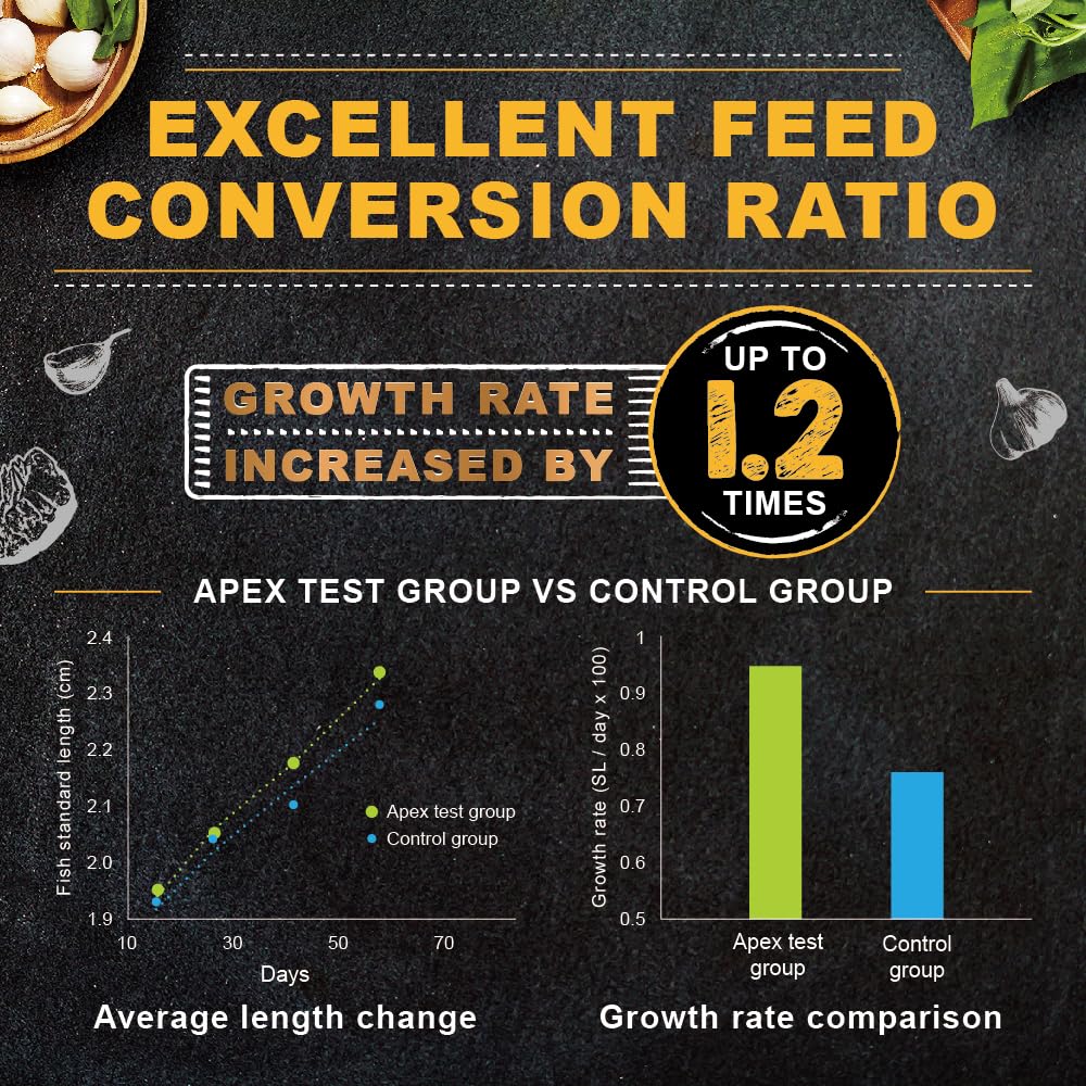 Ultra Fresh Apex guppy food spirulina garnish view emphasizes color brightness and vitality