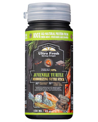 Ultra Fresh turtle food packaging with 1.6 oz tub for easy feeding