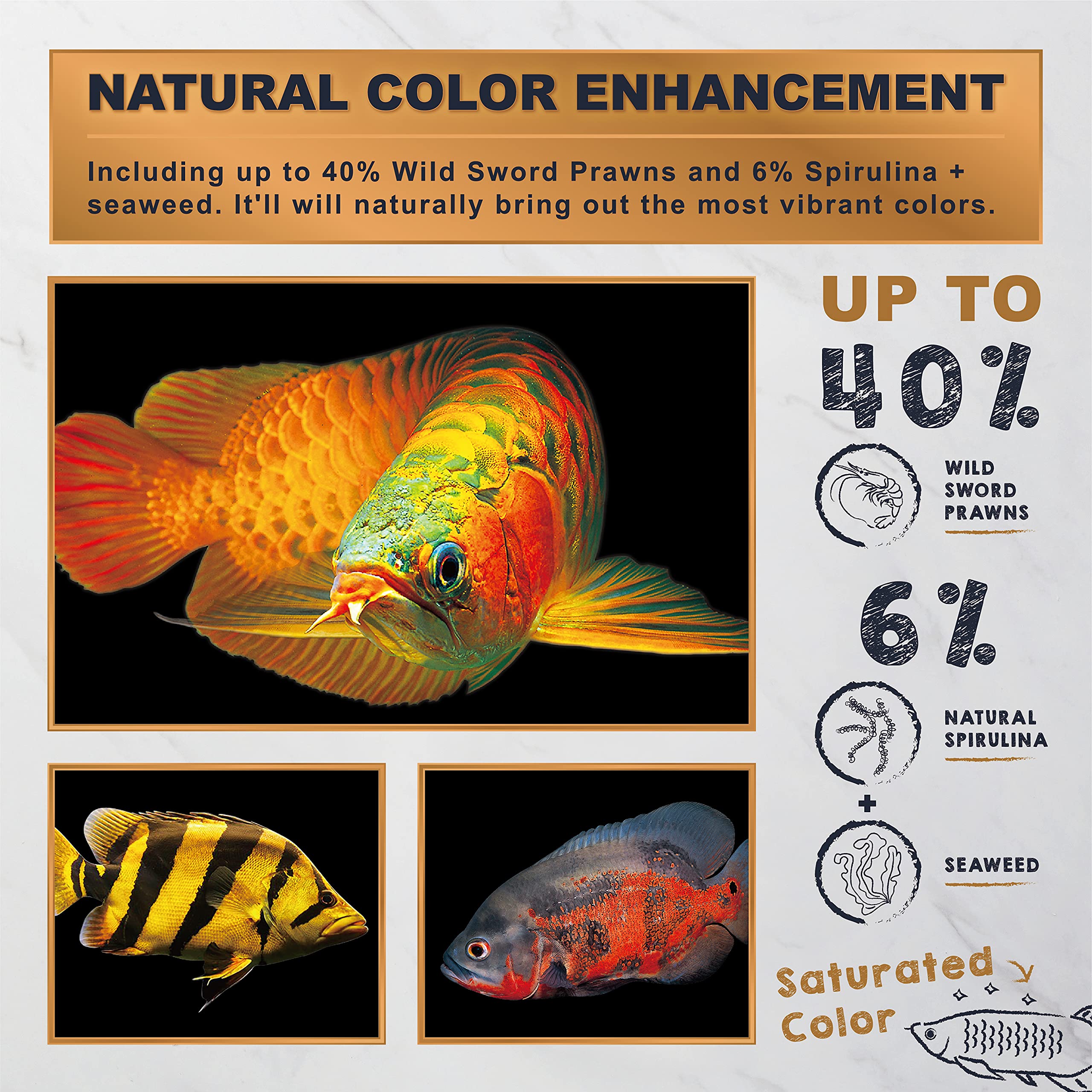 Ultra Fresh Monster Fish Food bass cichlids coloration visualizes natural color enhancement