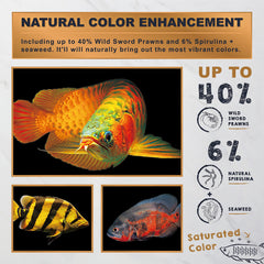 Ultra Fresh Monster Fish Food bass cichlids coloration visualizes natural color enhancement