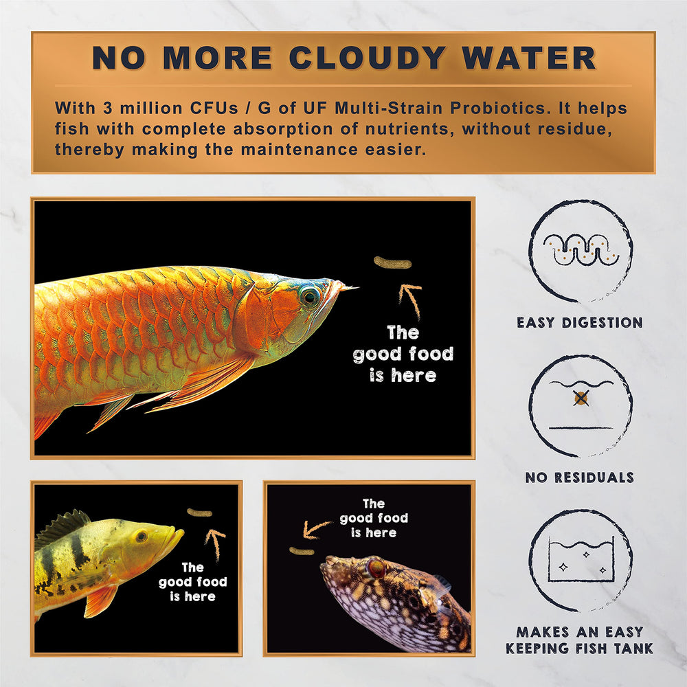 Ultra Fresh Monster Fish Food natural color enhancement with seaweed spirulina boost