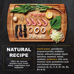 Ultra Fresh Shrimp Food pellets in bowl ready for easy feeding.