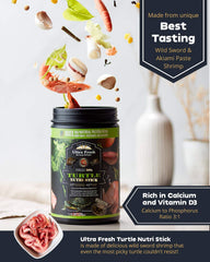 Ultra Fresh Turtle Nutri Stick ingredients emphasize calcium and vitamins for growth.