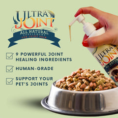 Ultra Joint ingredient close-up featuring glucosamine, MSM, chondroitin for joints.