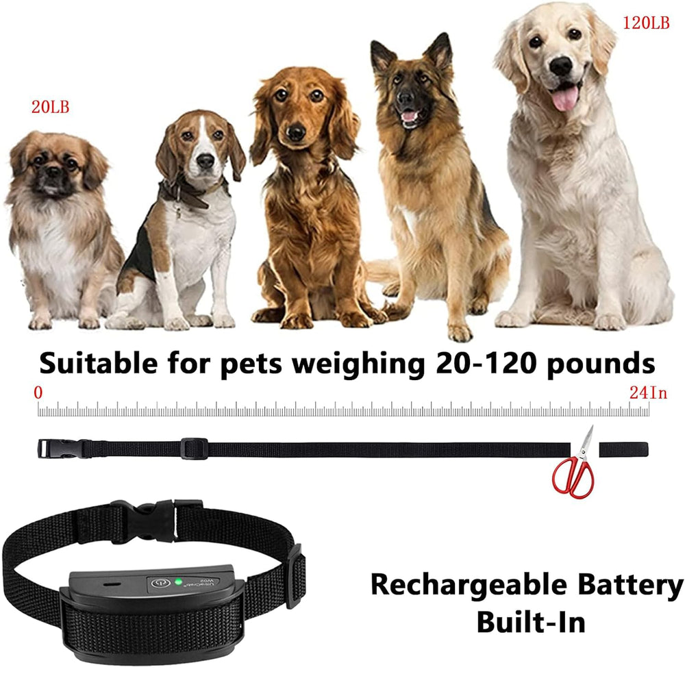 UltraCrab dog hears beeps and gentle cues for boundary awareness.