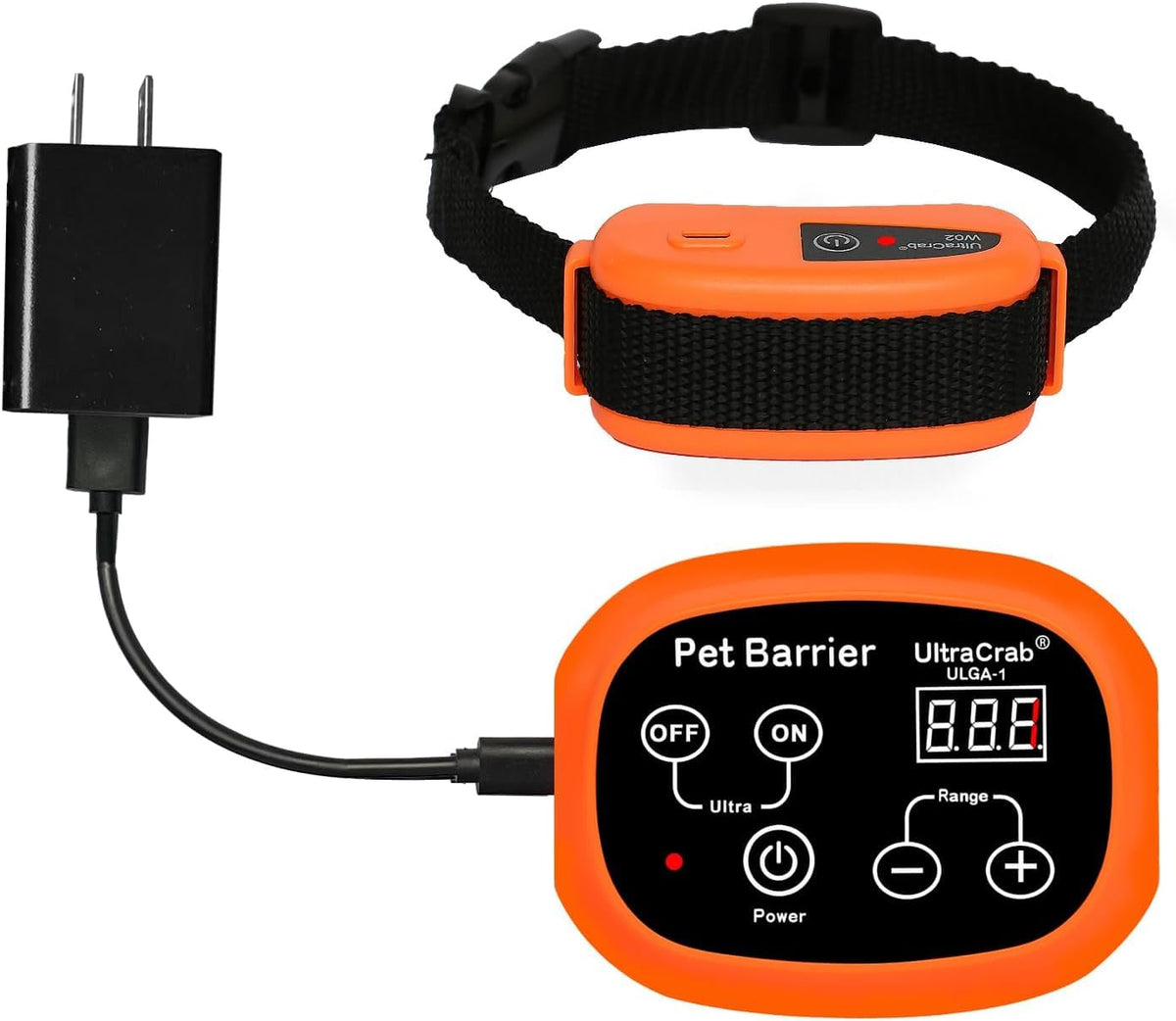 UltraCrab indoor barrier front view shows room boundary setup for pets.