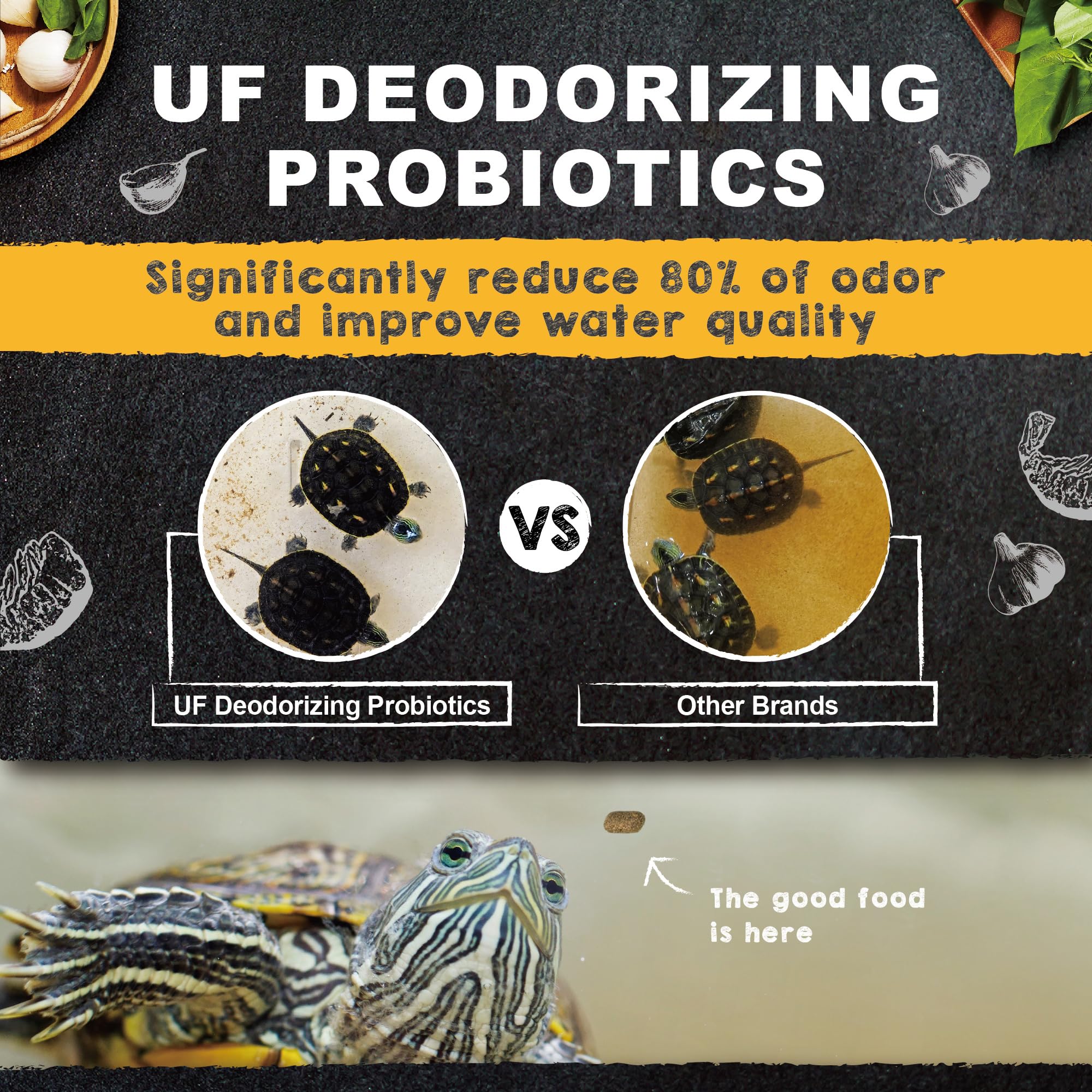 Ultrafresh easy-digest pellets aquarium view — gentle digestion with minimal clouding.