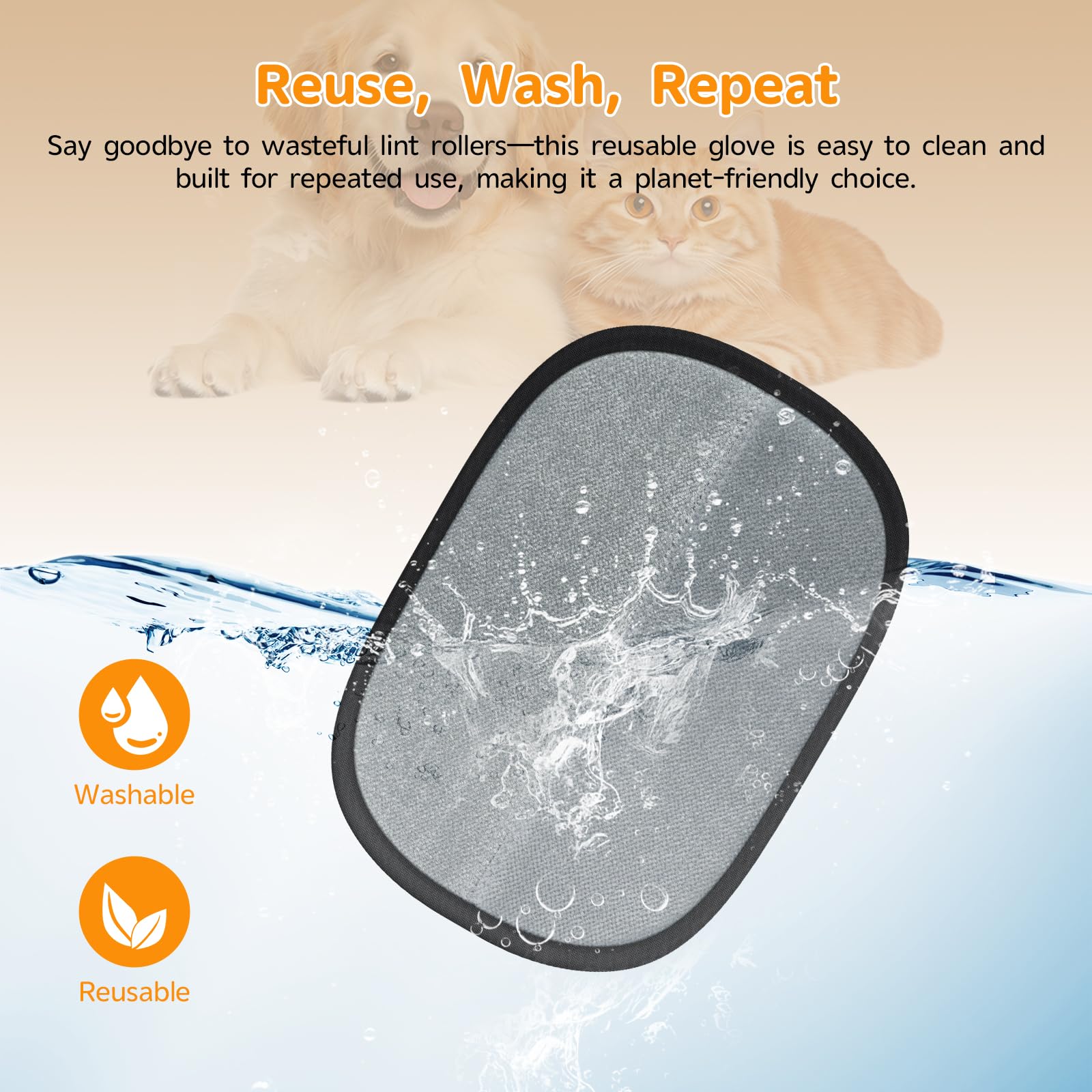 Ulyuhoda glove on sofa demonstrates couch cleaning convenience