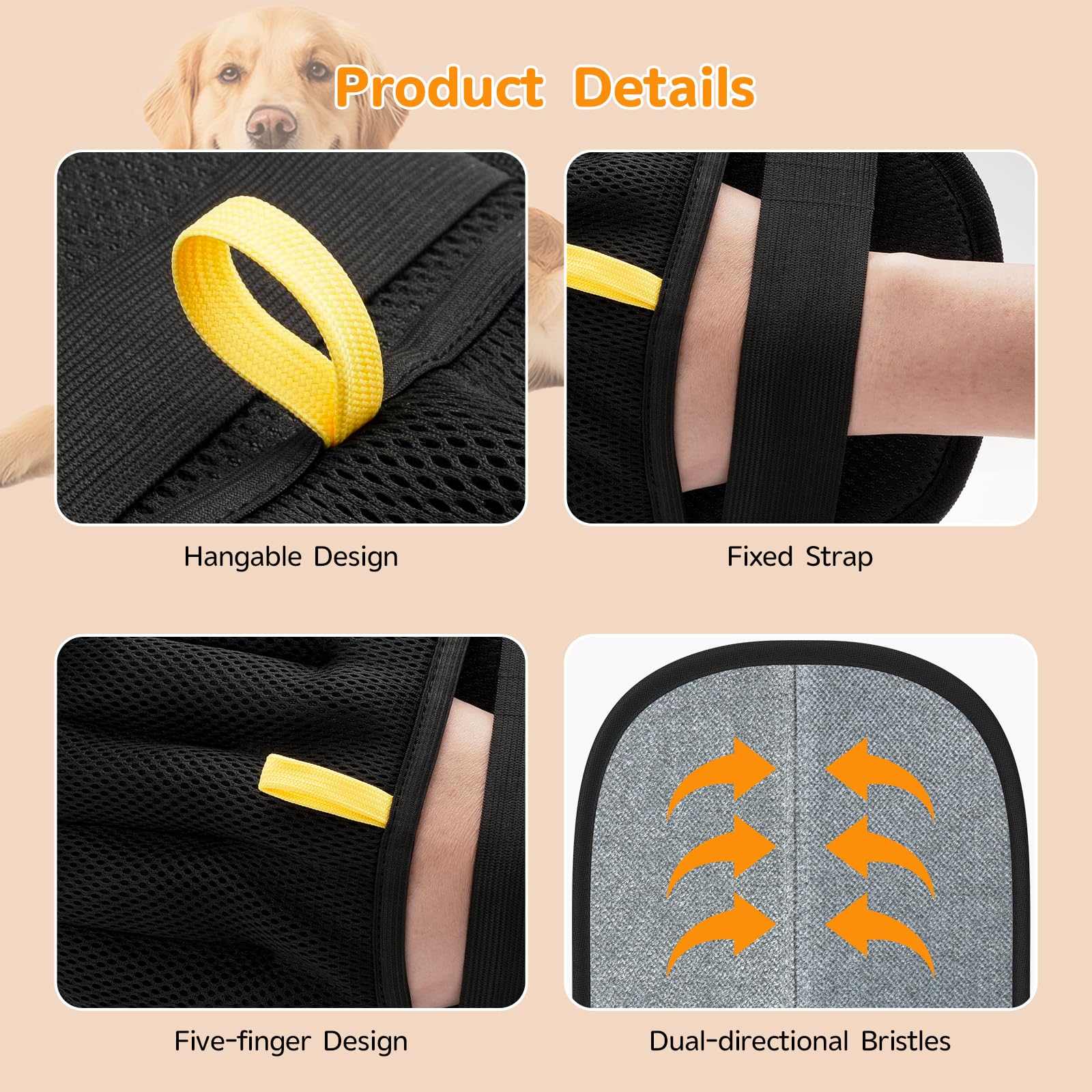 Ulyuhoda glove large surface area emphasizes efficient coverage on fabrics