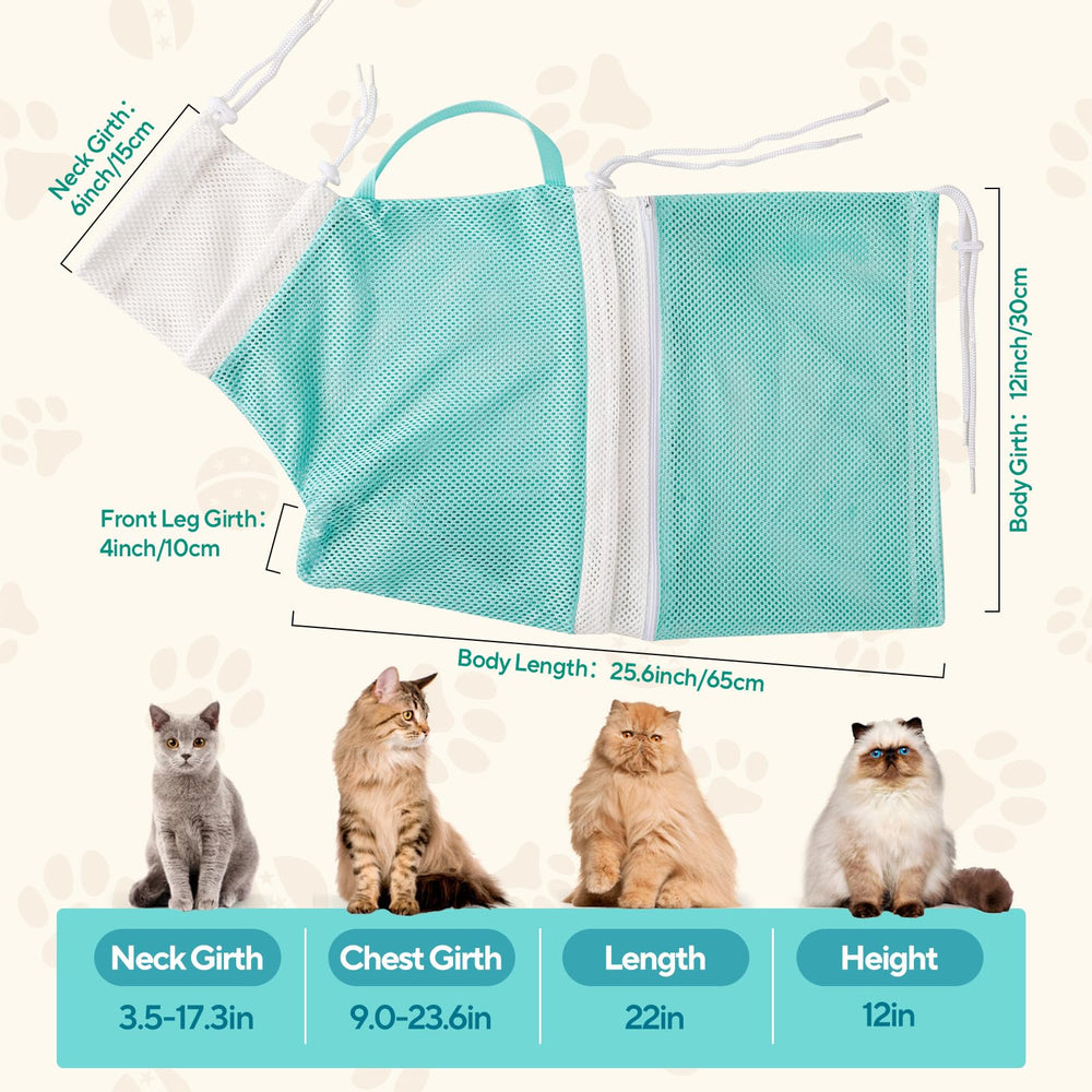 UMiYIDIAN Cat Bath Bag mesh-view window provides airflow and calm visibility.