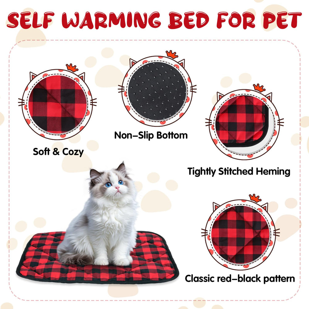 UMMNPR self-warming cat bed machine washable simplifies cleaning after adventures.