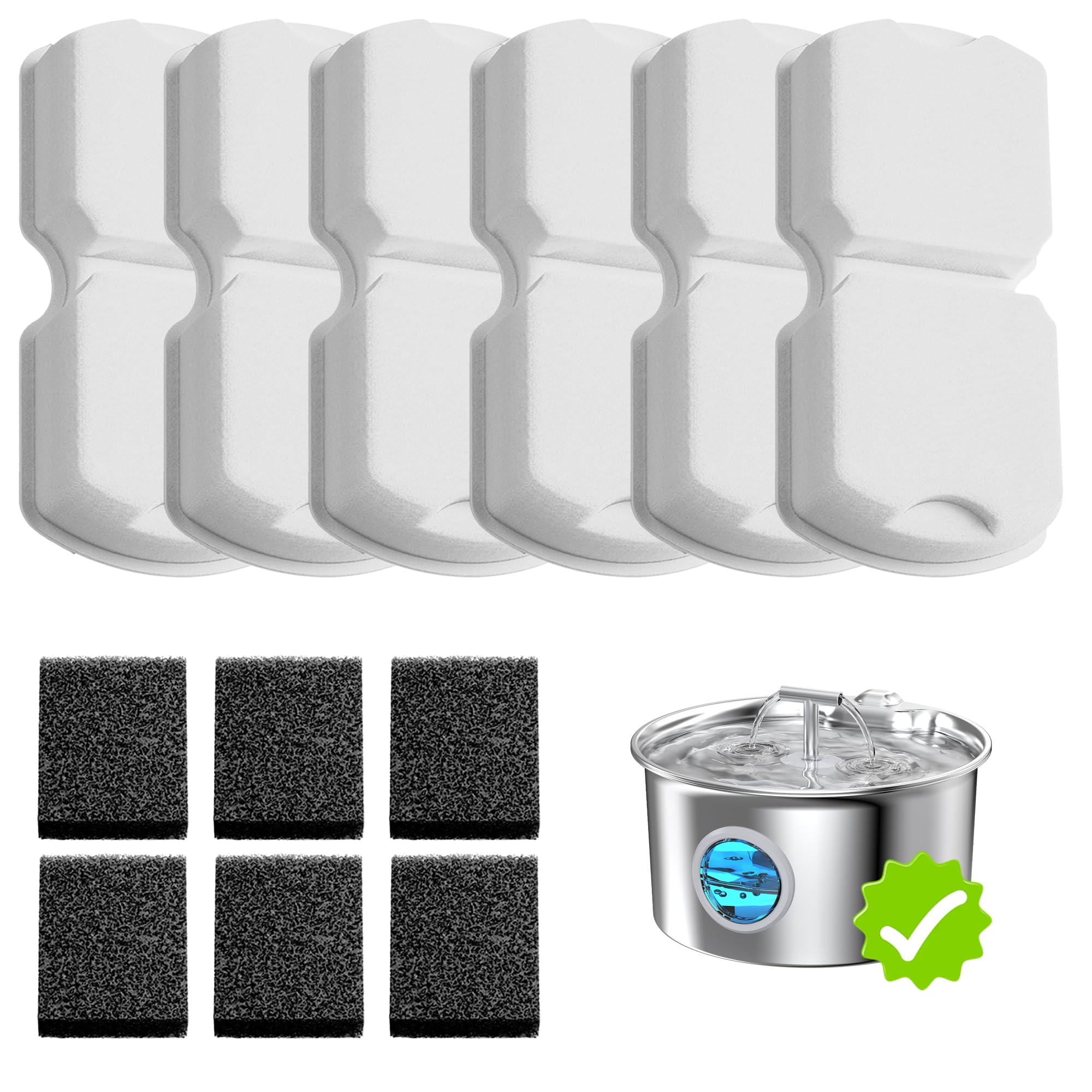 UMOCUOY cat fountain filter carbon pack delivers cleaner-tasting water for thirsty cats.