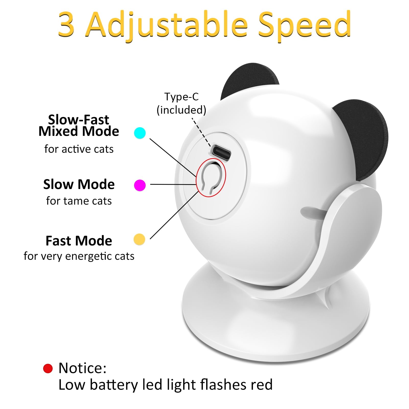 Umosis cat laser toy operating quietly without disturbing pets or people