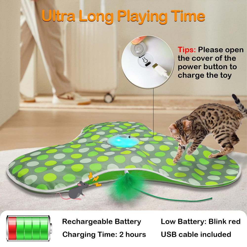 Umosis feather wand toy with lifelike fluttering for active play.