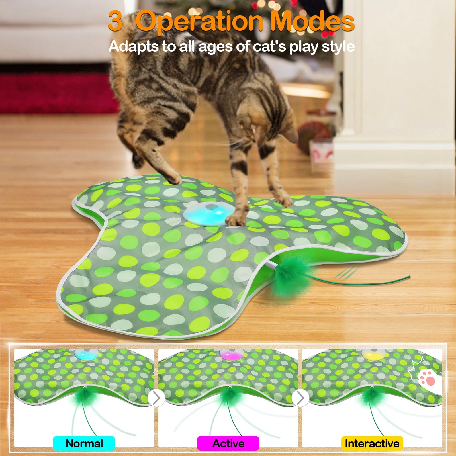 Umosis indoor-cat enrichment toy featuring realistic mouse sounds.