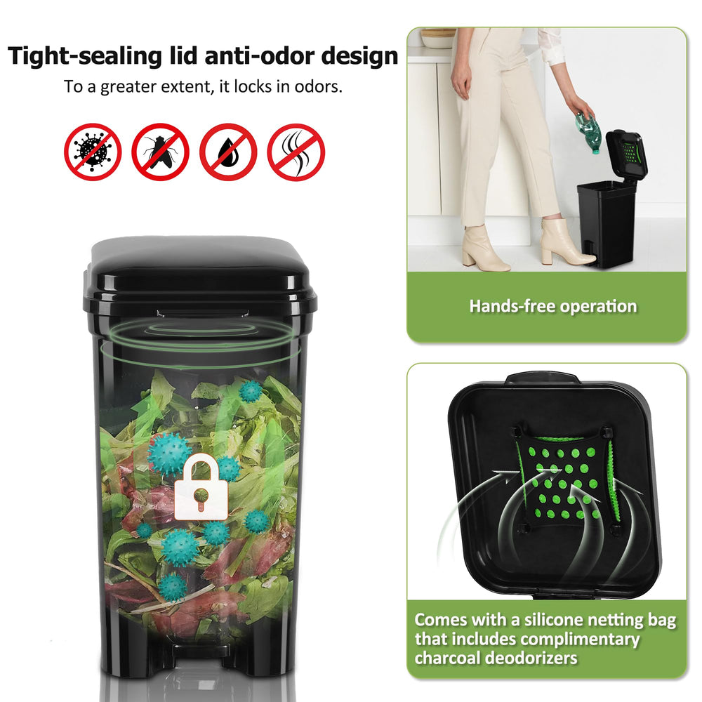 Umtiti removable inner bin allows easy dumping and quick rinsing